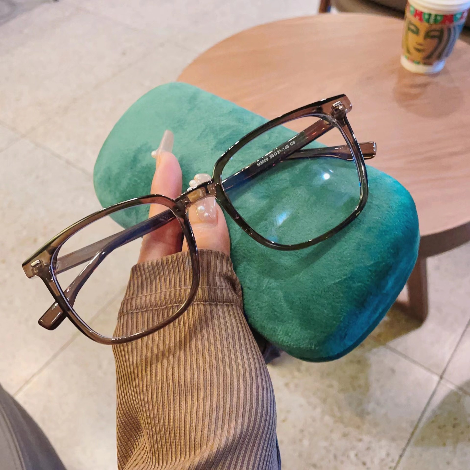 M3009Tr Blue Light Glasses Frame Men's and Women's Square Frames Ultra-Light Students Can Be Equipped with Myopia Optical Frames to Prevent Blue Light