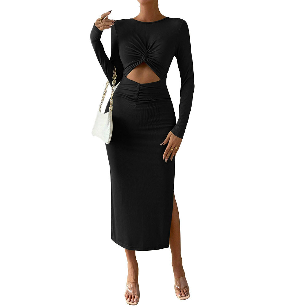 Sexy Hollow Out Split Bodycon Dress Spring Summer Collection Perfect for Parties Wholesale Available
