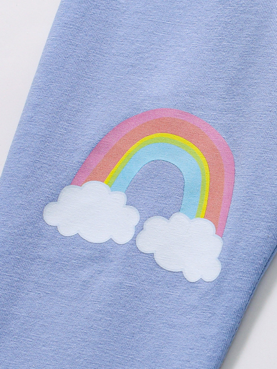 Girls' Cute Summer Rainbow Two-Piece Set, Kids' Wear Wholesale