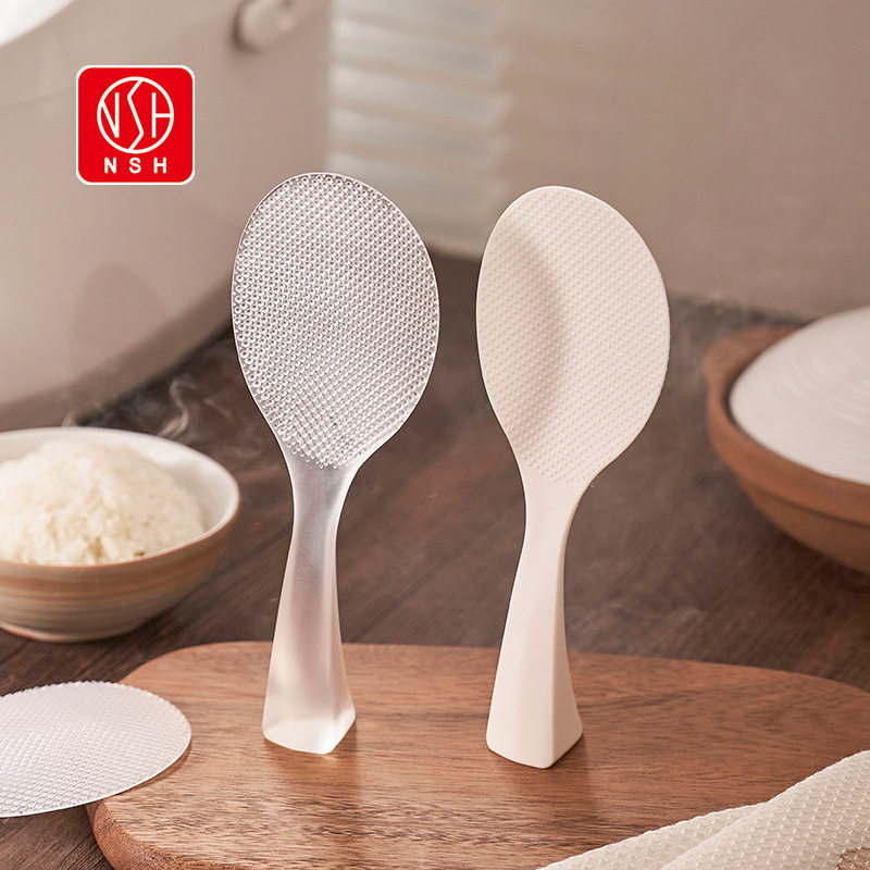 Japanese NSH Internet Red Rice Spoon Stand-up Rice Spoon Rice Cooker Rice Shovel High Temperature Resistant Transparent TPX Plastic Rice Spoon