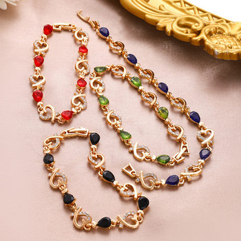 Korean love bracelet hollow flower diamond lady jewelry heart-shaped Valentine's Day gift wholesale