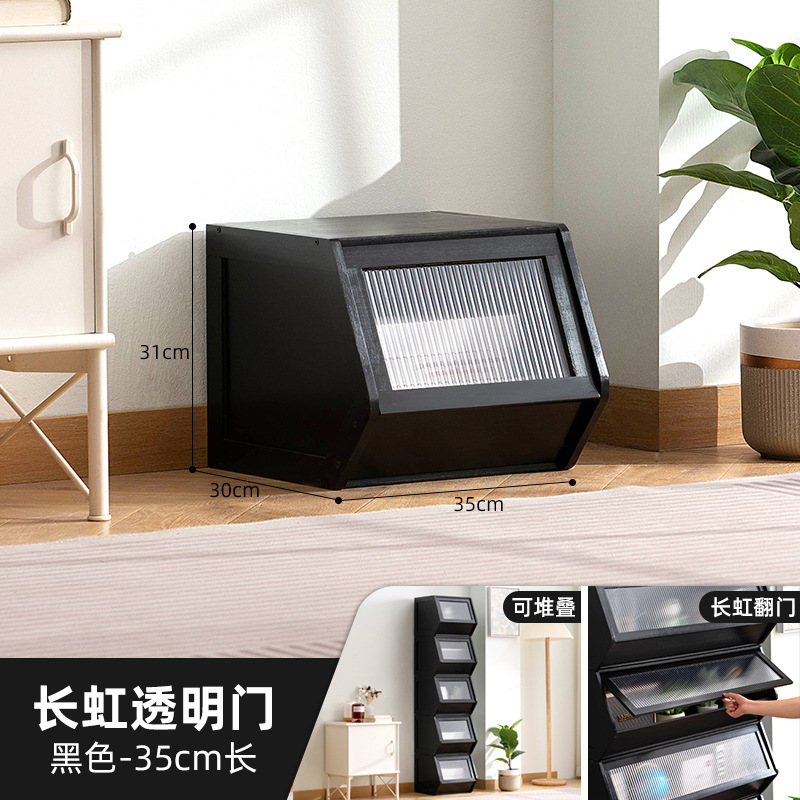 书柜置物架客厅带柜门储物柜一体格子柜展示柜落地多层组合柜书架