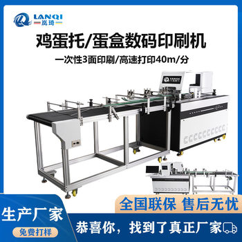Lanqi Egg Tray Onepass Printer Prints Three Sides of Egg Carton Digital Printing Equipment Source Factory at the Same Time
