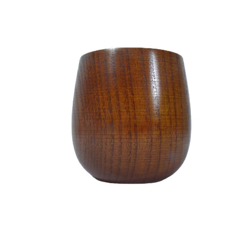 Carbonized Jujube Wood Japanese-Style Wooden Belly Cup Retro Wine Cup Wooden Cup Water Cup Jujube Wood Japanese-Style Wooden Belly Cup