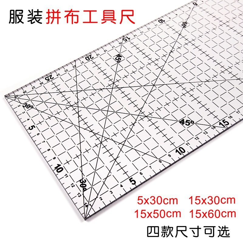 Factory wholesale acrylic ruler ruler customized logo transparent ruler 15cm clothing ruler tailor patchwork ruler