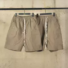 Ro Style Hard Cotton Workwear European and American High Street Style Loose Trendy Fashion Men's Shorts Japanese Style Pure Cotton Shorts for Men