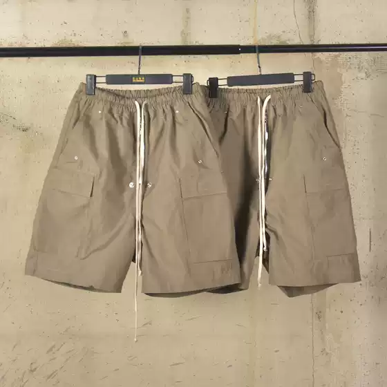 Ro Style Hard Cotton Workwear European and American High Street Style Loose Trendy Fashion Men's Shorts Japanese Style Pure Cotton Shorts for Men