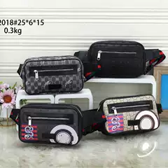 European and American Style Foreign Trade Waist Bag, Chest Bag, Zippered Square-Shaped Portable Crossbody Shoulder Bag, Fashionable and Versatile New Model