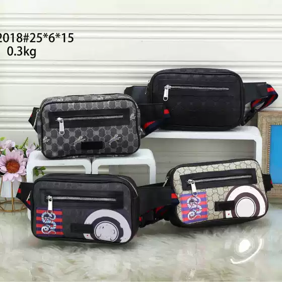European and American Style Foreign Trade Waist Bag, Chest Bag, Zippered Square-Shaped Portable Crossbody Shoulder Bag, Fashionable and Versatile New Model
