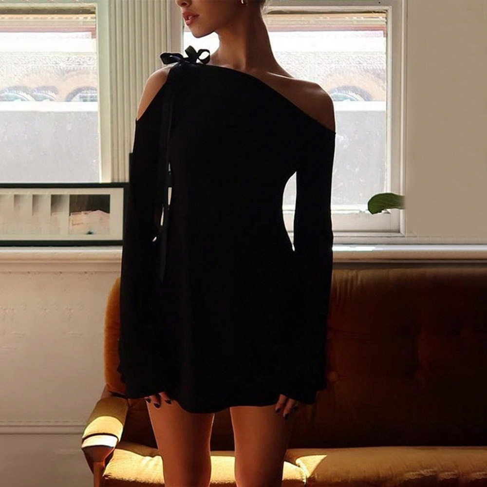 Off Shoulder Mini Dress Chic Style Bodycon Fit Spring Summer Fashion Wholesale Available ready to ship