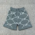 All-over printed gray shorts
