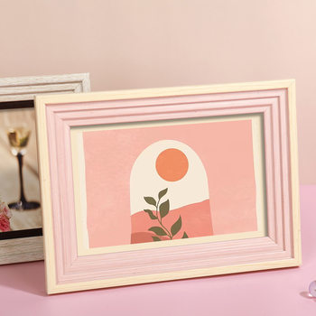 Casual 7inch Photo Frame Ornaments Wholesale 5 Inches 6 Inches 8inch 10inch A4 Wall Frame Retro Photo Frame Table Photo Frame