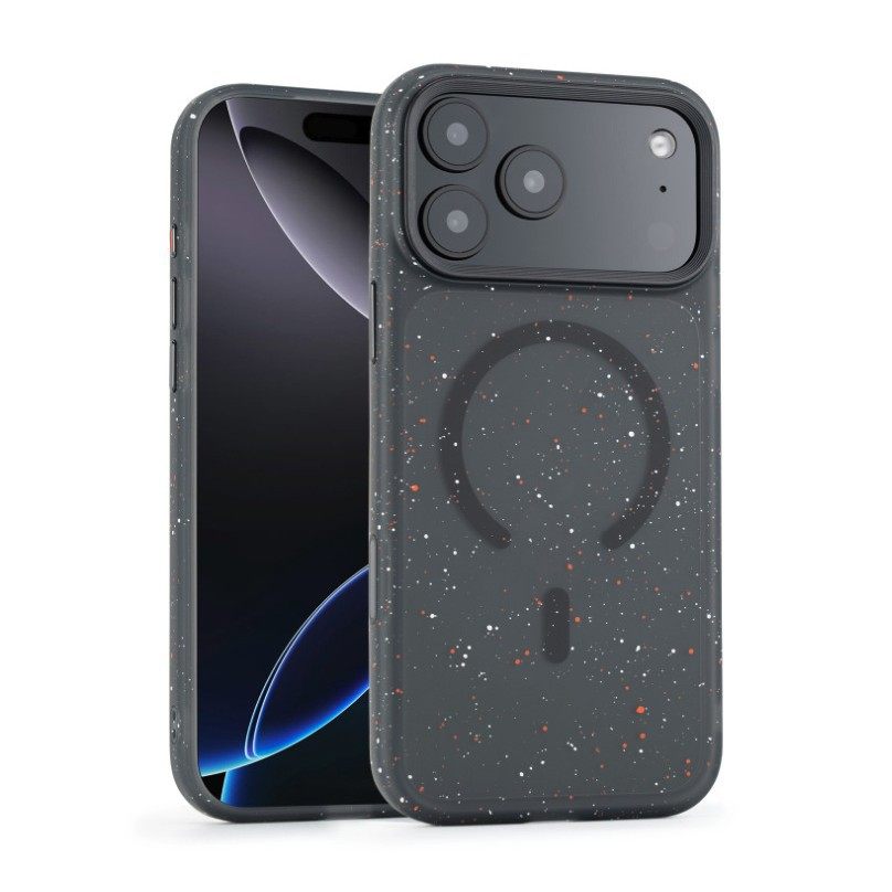 New iPhone16 phone case splash ink design transparent color frame magnetic suction case for Apple 15 mobile phone protective case