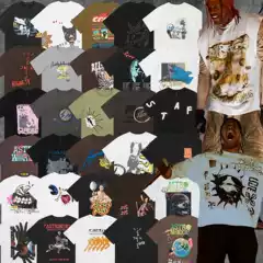 Travis Scott Short-Sleeved Correct Version of Utopia Ts Joint Same Style Utopia Limited American High Street T-Shirt