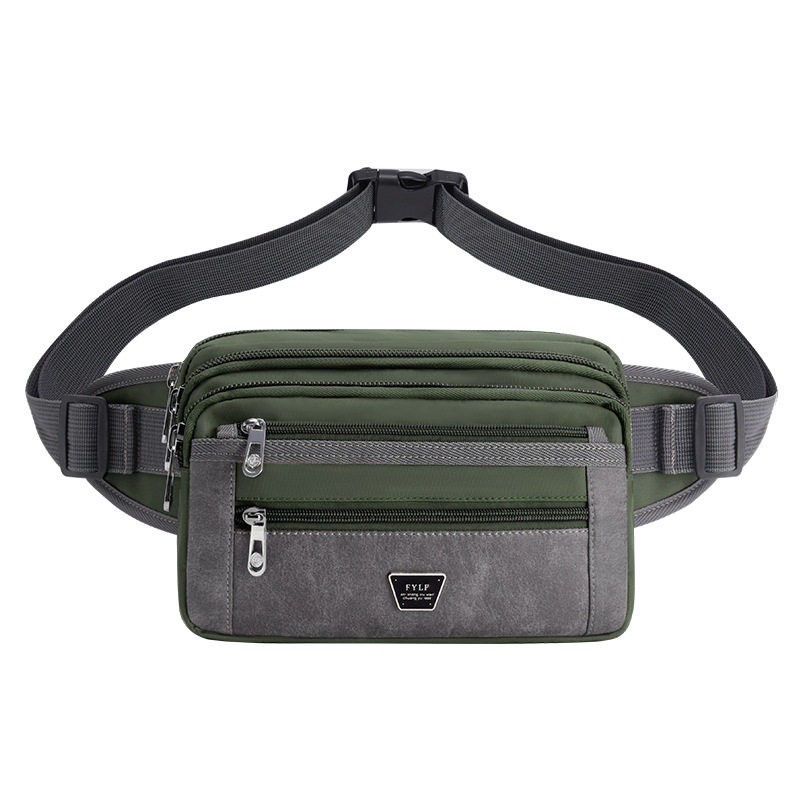 Multi-functional new trendy men's waist bag outdoor leisure large capacity business wallet work messenger bag
