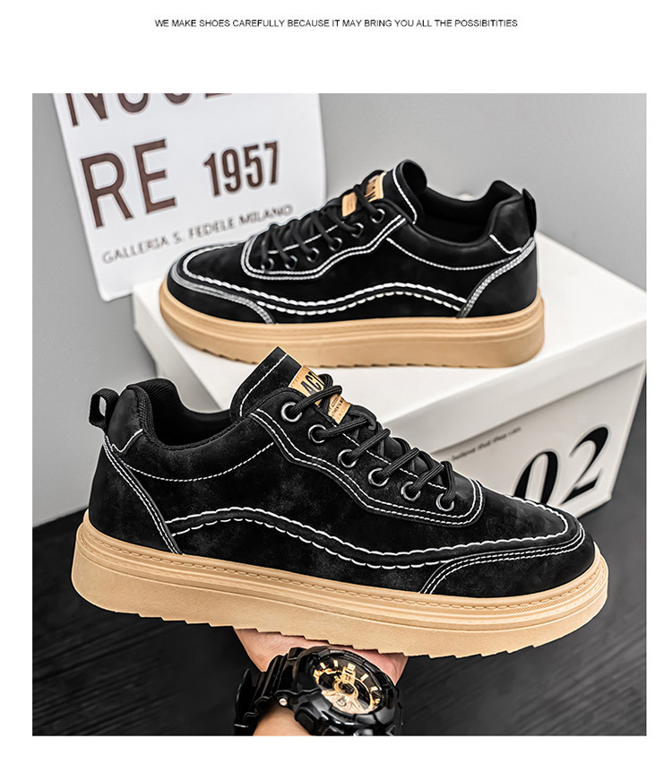 Men's Shoes 2025 Autumn New Men's Breathable Trbottomy Shoes Trbottomy Easiest for Match Thick-Soled Sports Shoes Casual Sneakers Leather Shoes 18 O1CN01VLo5831IneVUON9er !!2215987860938 0 cib