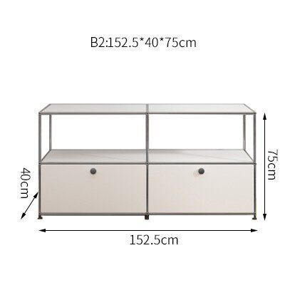 白い2つのキャビネットb2タイプ