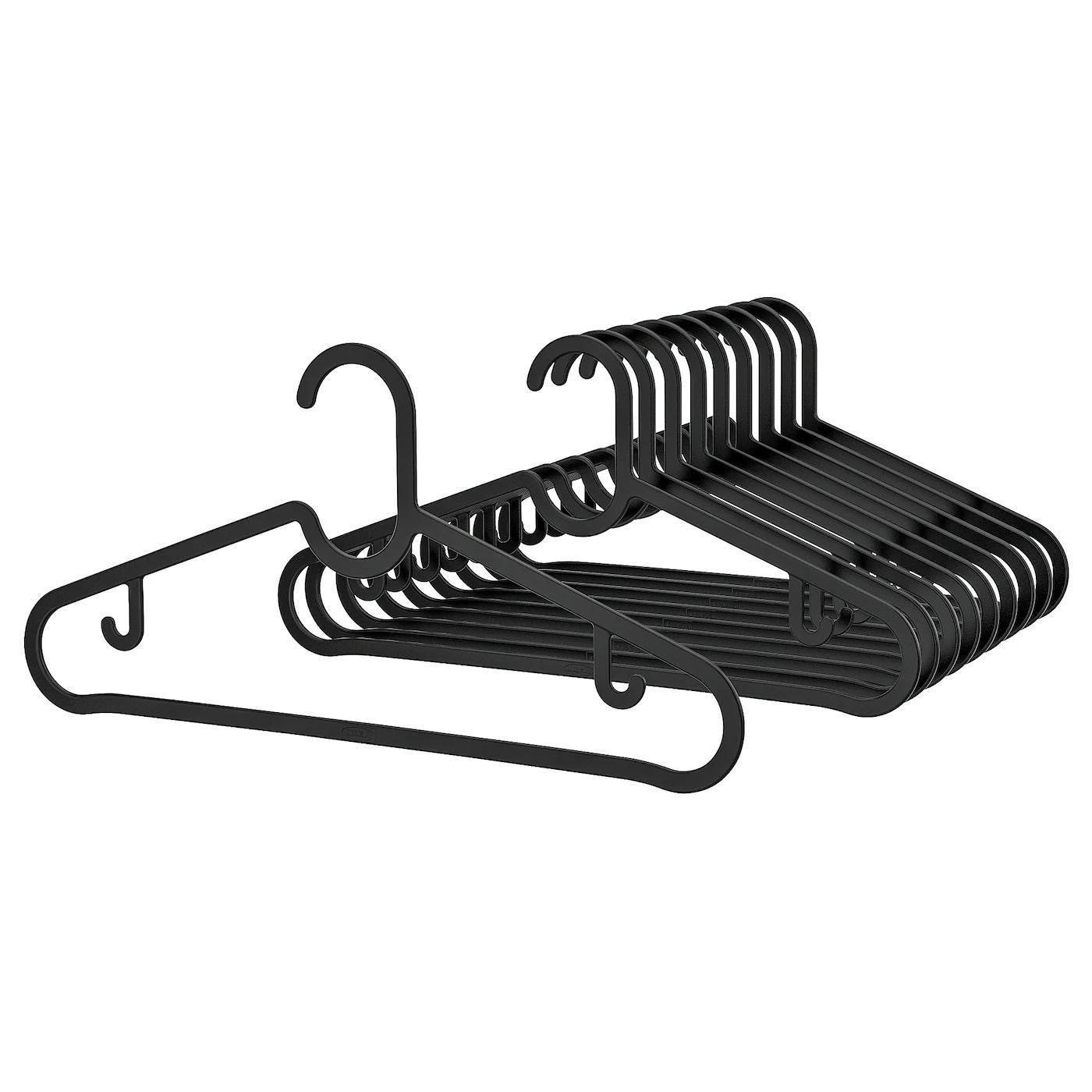 Black and White Hanger Plastic Non-slip Hanger Seamless Clothes Hanger Drying Rack Display Clothing Store Japanese Style Clothes Hanging Support