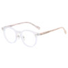 New Retro Glasses Frame Wood Grain Flat Mirror with Myopia Anti-Blue Light K-Style Japanese Style Fashion Round Frame Trendy Tortoise Shell for Men and Women