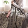 Autumn and Winter Aviation Knitted Blanket Blanket Cover Blanket Winter Thickened Warm Outdoor Shawl Lunch Blanket Cloud Mink Velvet