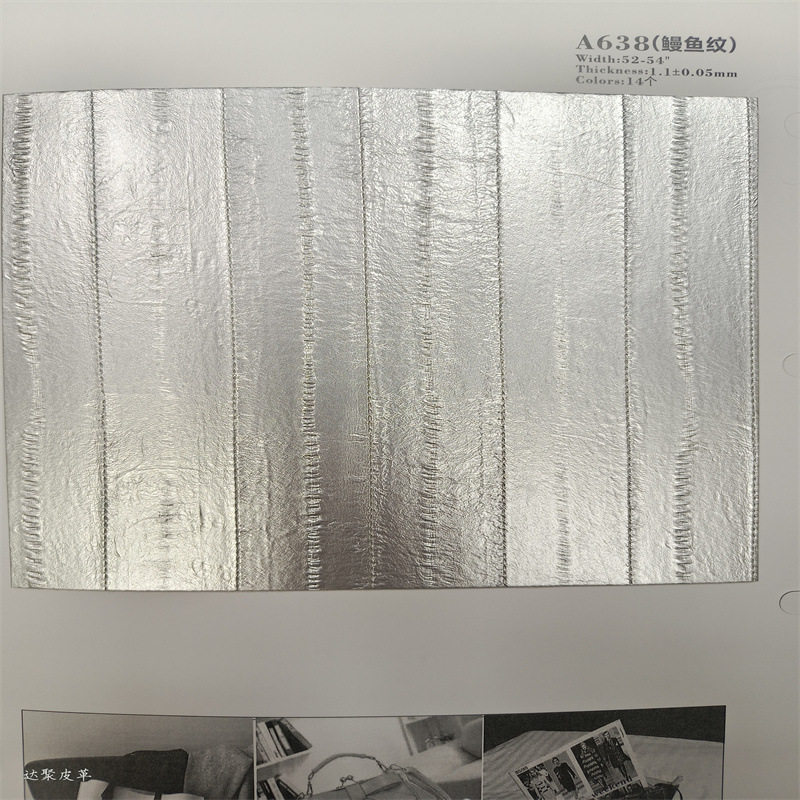 in stock direct selling 1.0mm eel pattern pu leather line leather webbing eel luggage decorative furniture leather