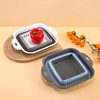 Cross-border Creative Square Folding Draining Basket Multi-functional Kitchen Silicone Draining Basket for Vegetables and Fruits