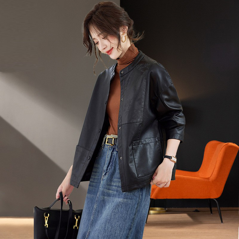 (Mới) Mã L3694 Giá 1540K: Áo Da Nữ Wotdyi Big Size Ngoại Cỡ Hàng Mùa Xuân Thu Đông Thời Trang Nữ Chất Liệu G04 Sản Phẩm Mới, (Miễn Phí Vận Chuyển Toàn Quốc).