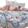 Ins wind cotton four-piece towel rust cotton quilt cover sheets spring and summer dormitory bed hat three 4-piece set wholesale