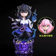 Spy X Family Anya Cosplay Naruto Tsunade Double-Head Sculpture Gk Trendy Collectible Figure Toy