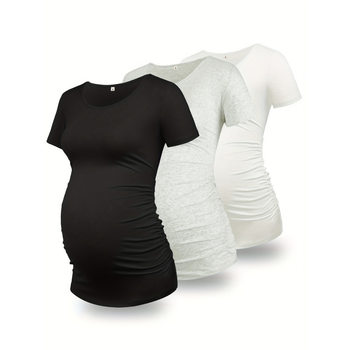 2026 Cross-Border New European and American Maternity Short-Sleeved Tops Summer Clothing Cross-Border Dropshipping