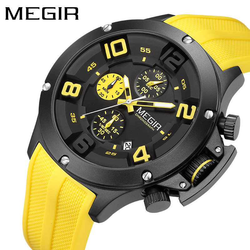 MEGIR new cross-border men's watch fashion trend multi-functional sports large dial waterproof wholesale watch