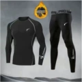 Gray line long sleeves + nine-point pants [empty hook suit] plus velvet