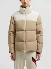 Brand flat mc * 24 winter nylon color matching down jacket men's and women's casual stand collar down jacket jacket