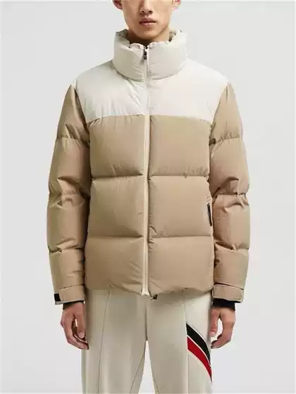 Brand flat mc * 24 winter nylon color matching down jacket men's and women's casual stand collar down jacket jacket
