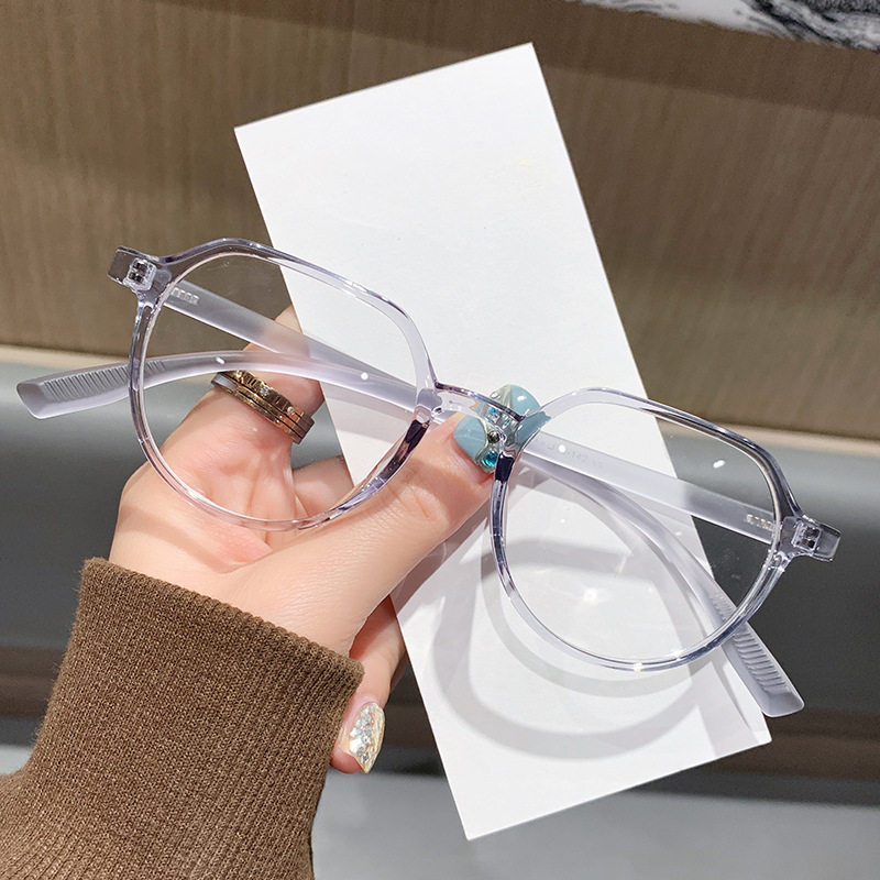 9046 New Korean Tr Glasses Frame, Versatile for Men and Women with Square and Round Faces, No Makeup, Slimming Look, Can Be Equipped with Myopia Lenses