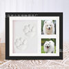 Pet paw print photo frame dog cat footprints commemorative inkpad table photo frame baby hand and foot print photo frame wholesale