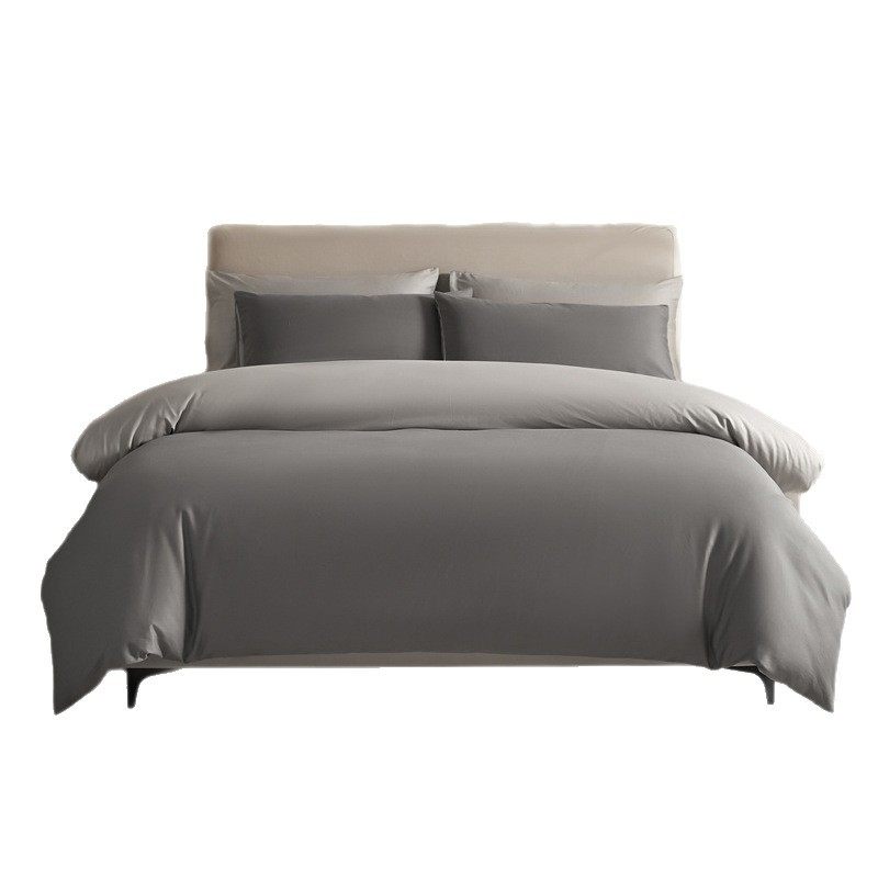 Pure Cotton Four-Piece Set 100% Xinjiang Cotton 180X220 Duvet Cover Single Piece Bed Sheet Hotel Homestay Three-Piece Set