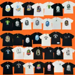 Trendy Brand Bape Collaboration Short-Sleeve T-Shirt Unisex Camouflage High-End Loose Short-Sleeve T-Shirt