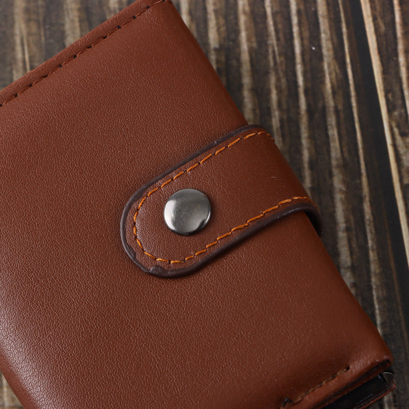 Card Holder Rfid Anti-Theft Credit Card Case Aluminum Alloy Card Box Coin Purse Card Cover with Buckle Bag Leather Card Holder