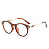 2413 New Myopia Glasses for Men and Women, Korean Style Round Retro Frames, Student Glasses, Finished Prescription Anti-Blue Light Glasses