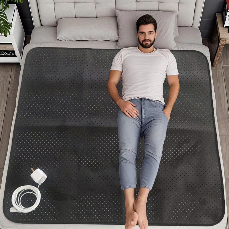 Cross-Border Earthing Grounding Pu Leather Bed Sheet Conductive Anti-Static Mattress Pad Hot-Selling in Europe and America Grounding Pad