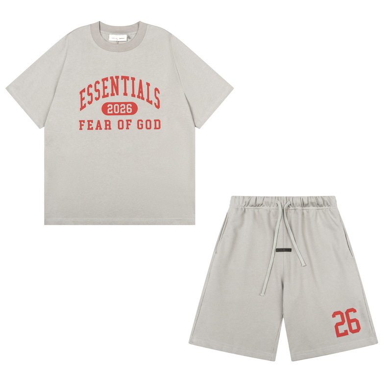 新款FEAR OF GOD ESSENTIALS植绒字母男女休闲宽松加绒连帽卫衣潮