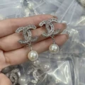 B418 silver stud earrings