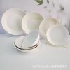 Simple Style White Porcelain Bowl Series Hotel Household Ceramic Bowl suit Series Printed White Porcelain Ceramic Wholesale
