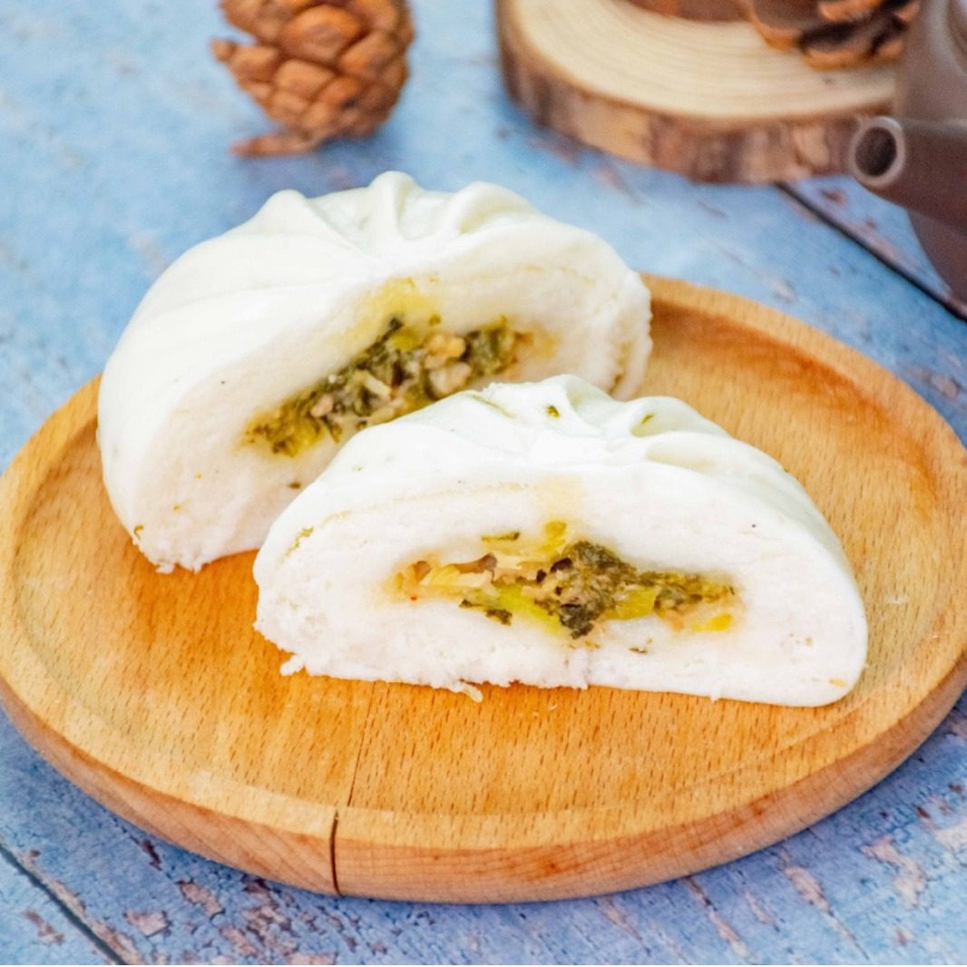 Refreshing pickled cabbage package semi-finished products catering commercial steamed buns early nutrition breakfast vegetable package steamed buns pasta 12 pack