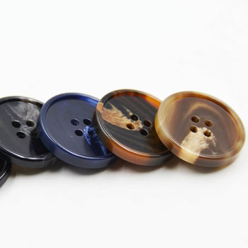 Round thin edge resin button woolen coat trench coat black suit suit suit trousers men's all-match exquisite buttons