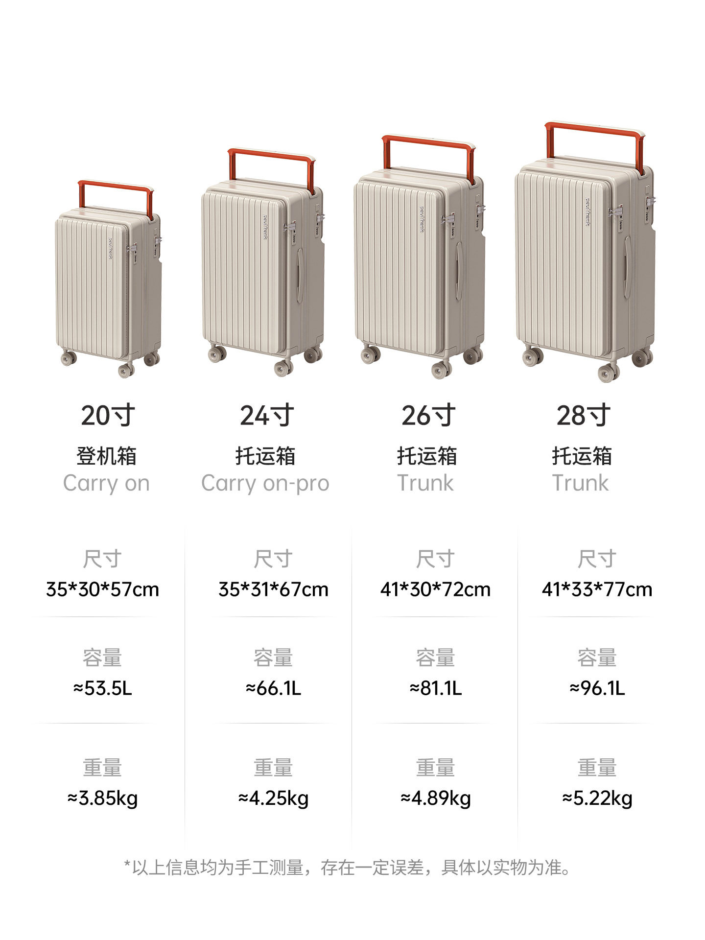 Big Mouth Monkey Side-Opening Suitcase for Women, Expandable Front Opening, Pure Pc Travel Case, Password Lock, Large Capacity Trolley Case