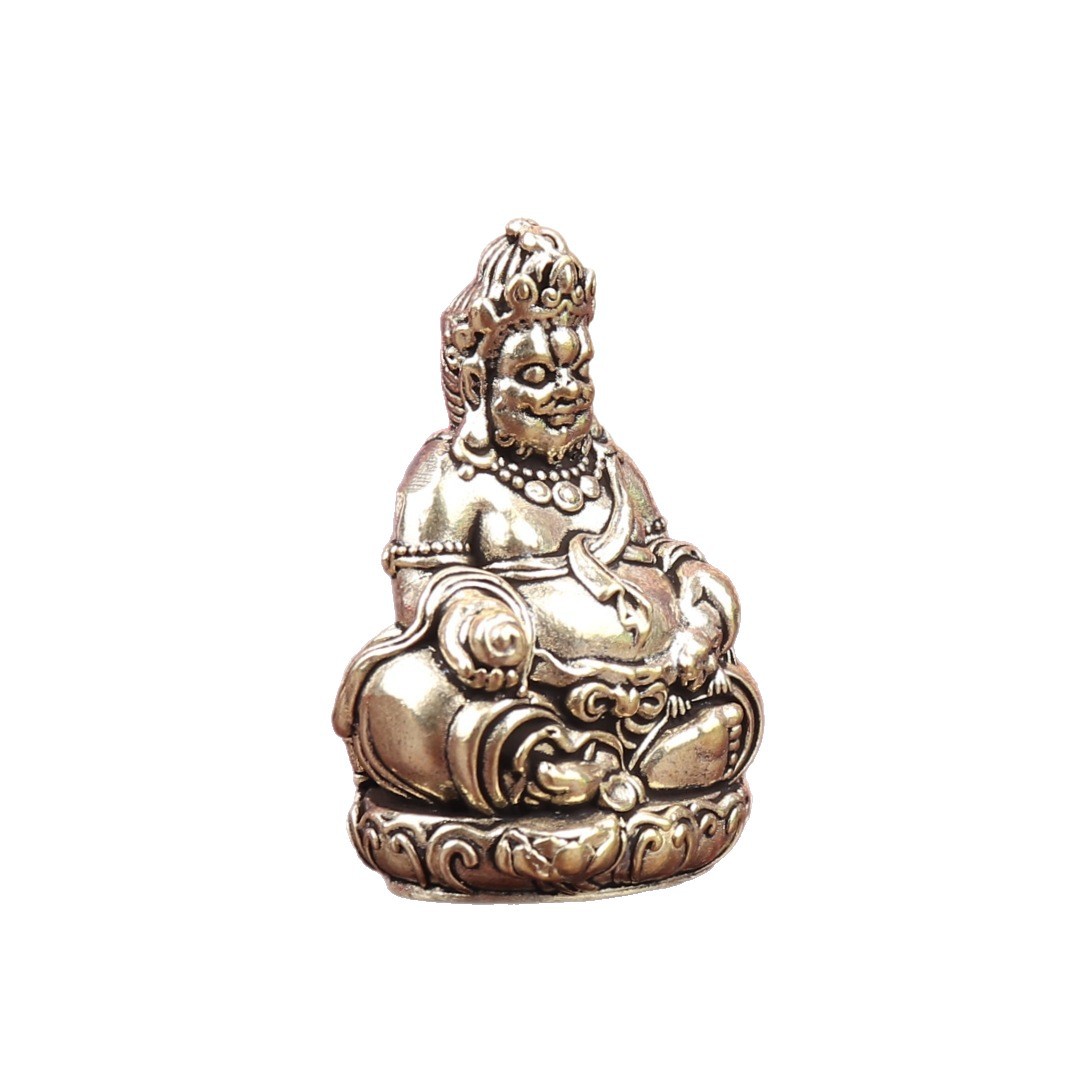 Antique-Style Brass Fortune God Home Office Ornament Crafts Vintage Bronze Creative Small Decoration