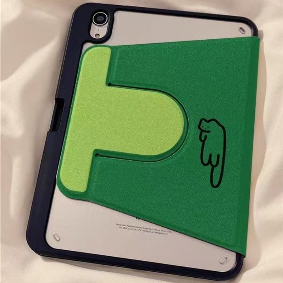 Abstract pattern rotating transparent shell for iPadair4/5 flat protective cover 2024 Pro7/8/9/10th