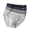 Men's Briefs Pure Cotton Type a Cotton Antibacterial U Convex Large Pouch Mid-Waist Pure Color Breathable Men's Briefs
